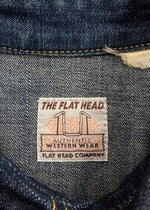 ザフラットヘッド THE FLAT HEAD DENIM WESTERN SHIRT デニム ウエスタン シャツ 長袖 インディゴ 青 7001 サイズ 36 長袖シャツ 無地 ブルー 104MT-1342