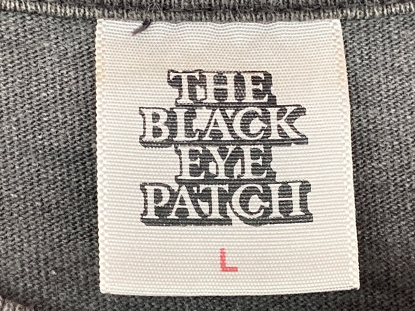 ブラックアイパッチ BlackEyePatch TEE 半袖 カットソー コットン クルーネック プルオーバー ロゴパッチ 刺繍 GRAY 灰色 Tシャツ ワンポイント グレー Lサイズ 104MT-1896
