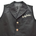 ワコマリア WACKO MARIA アンコンベルト ツイル 刺繍 バックロゴ ベスト ベスト ブラック Mサイズ 103MT-2751