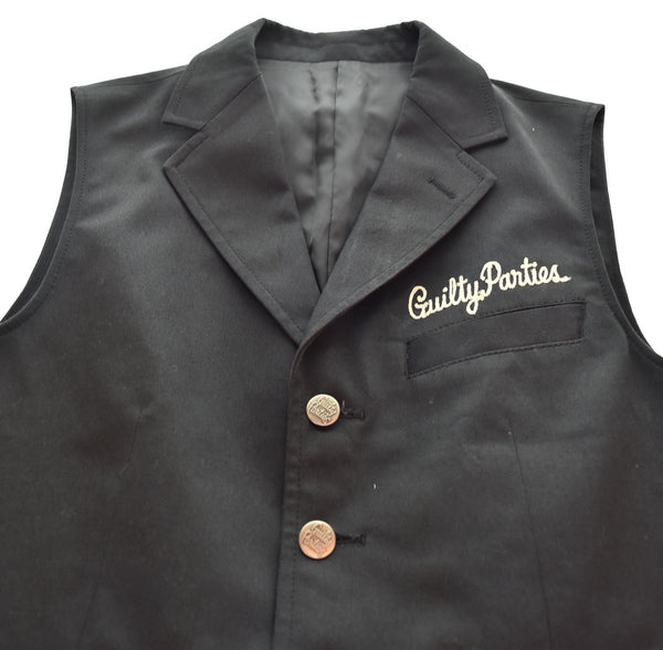 ワコマリア WACKO MARIA アンコンベルト ツイル 刺繍 バックロゴ ベスト ベスト ブラック Mサイズ 103MT-2751