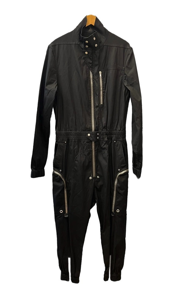 リックオウエンス Rick Owens BAUHAUS LARRY FLIGHTSUIT バウハウスラリーフライトスーツ ジャンプスーツ 黒 RU02B2553-TE つなぎ・オーバーオール ブラック 表記サイズUS42 101MB-642
