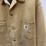 【曜日割引対象外】 カーハート Carhartt 90's 00's ミシガンチョアコート カバーオール ジャケット ベージュ 201MT-4494 VB