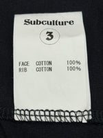 サブカルチャー Subculture SS PRINT TEE プリント Tシャツ クルーネック フロントロゴ 半袖カットソー 黒 - 3 Tシャツ プリント ブラック 104MT-216