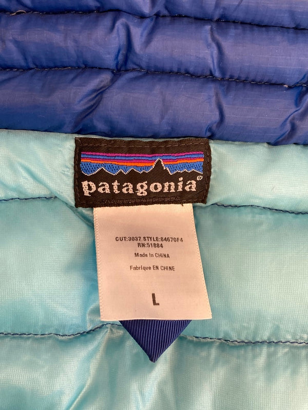 パタゴニア PATAGONIA ダウンジャケット プルオーバー ハーフジップ 青 84670F4 ジャケット ブルー Lサイズ 101MT-3358