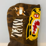 アベイシングエイプ A BATHING APE Tiger Full Zip Hoodie 虎柄 パーカ ブラウン Sサイズ 201MT-4310