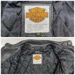 【曜日割引対象外】 ハーレーダビッドソン HARLEY-DAVIDSON USA製 SCREAMIN EAGLE レザージャケット シングルライダースジャケット ジャケット ブラック 40サイズ 201MT-4533 VB