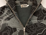 アベイシングエイプ A BATHING APE LAYERED LINE CAMO SHARK FULL ZIP HOODIE シャーク フルジップ フーディ 黒 パーカ 総柄 ブラック XLサイズ 104MT-1621