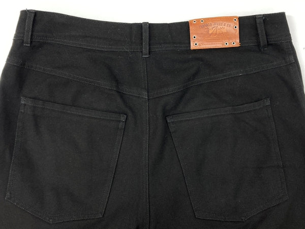 ザラ ZARA × ADSB ANDERSSON BELL アンダーソン ベル STUDS RELAX FIT PANTS スタッズ付き リラックス フィット パンツ ジップフライ 黒 総柄 デニム ブラック サイズ 34 104MB-332