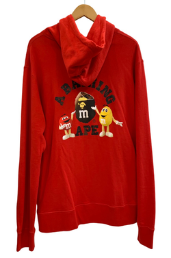 ア ベイシング エイプ  A BATHING APE x M&M's College Pullover Hoodie BAPE 001PPH231912X パーカ ロゴ レッド XXLサイズ 201MT-2515