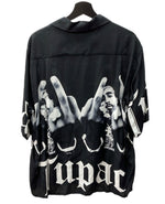 ワコマリア WACKO MARIA 23SS 2PAC HAWAIIAN SHART ハワイアン レーヨン シャツ 黒 半袖シャツ 総柄 ブラック Lサイズ 104MT-1644