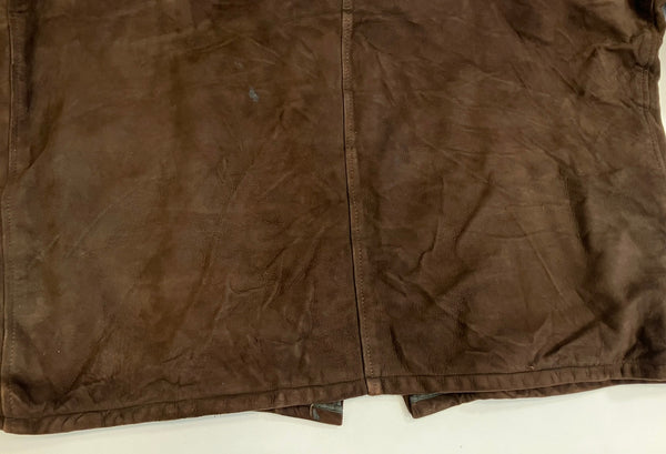 ヴィンテージ vintage 50’s~60's 50~60年代 Marc Mitchell ヌバックレザー スポーツジャケット SCOVILL ZIPPER DuPont Quilon - ジャケット ブラウン 101MT-4752