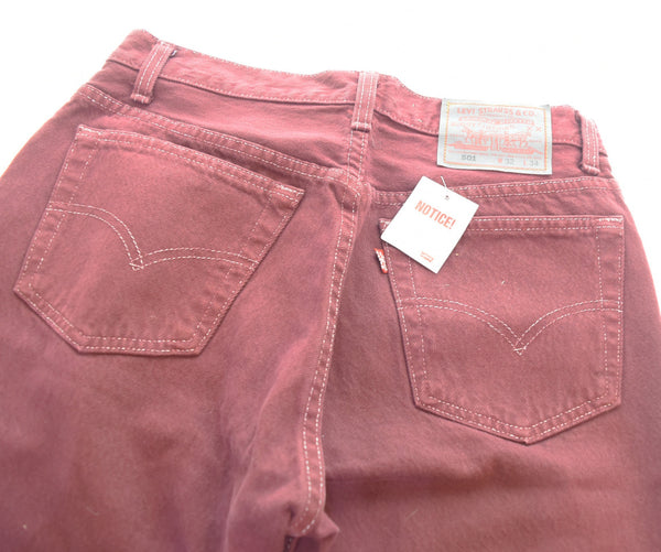リーバイス Levi's 90's 90年代 米国製 USA カラーデニムパンツ ワインレッド 32 34 201-0651  デニム 32 103MB-688
