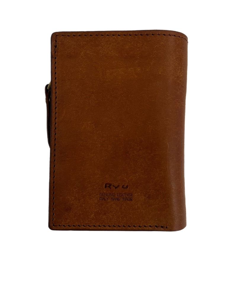リュウ Ryu ミドルウォレット 二つ折り 財布 レザー 茶 財布
