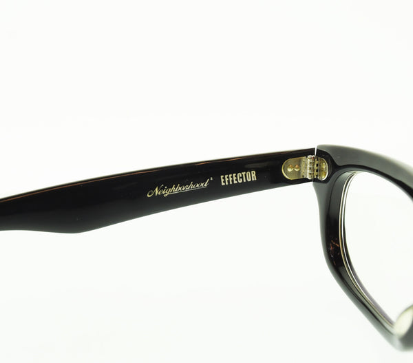 エフェクター EFFECTOR × NEIGHBORHOOD ネイバーフッド コラボ  TRAMP トランプ NH EYEWORKS ※度入り 眼鏡・サングラス 眼鏡 ブラック 103G-131