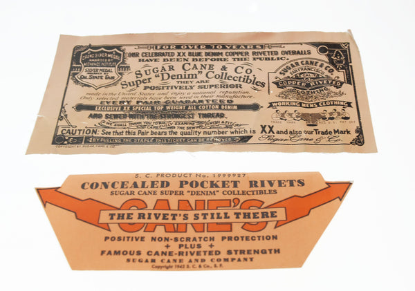 シュガーケーン  SUGAR CANE Super Denim” Collectibles 1942 ワンウォッシュモデル SC49005 デニム ブルー LOT1942 デニム ブルー 32 103MB-529