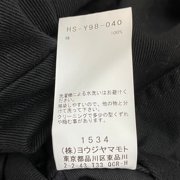 ヨウジ ヤマモト Yohji Yamamoto BLACK Scandal KATSURAGI R-SINGLE F BLOUSON HS-Y98-040 ジャケット ブラック 2サイズ 201MT-4847