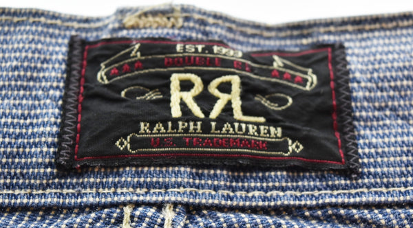 ダブルアールエル RRL ボタンフライ ラルフローレン ヒッコリー 90's ペインターパンツ 三つ星 タグ ボトムスその他 マルチカラー 34/32 103MB-594