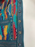 クージー COOGI AUSTRALIA 3D KNIT 3Dニット 総柄 ニット カーディガン マルチカラー Mサイズ 101MT-3545