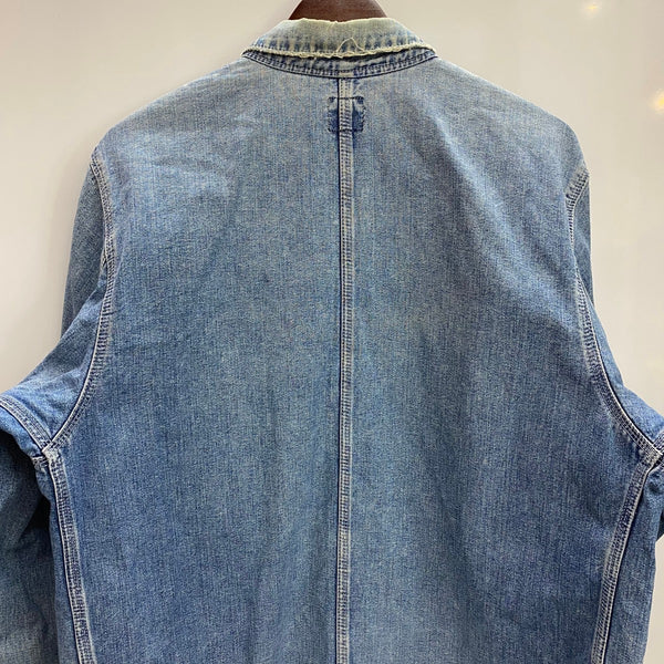 【曜日割引対象外】 リー Lee 90's 91-J 復刻 カバーオール デニム 412 ジャケット ブルー Lサイズ 201MT-4719 VB
