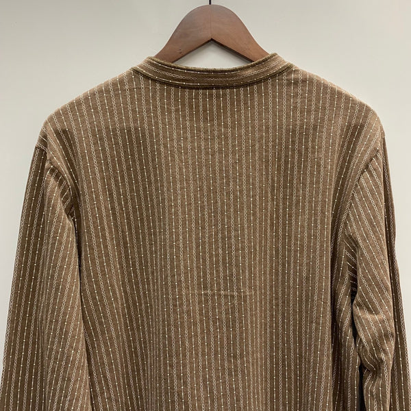 【曜日割引対象外】 ダブルアールエル RRL L/S STRIPE HENLEYNECK TSHIRTS 長袖カットソー ベージュ 201MT-3678 VB