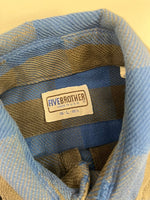 ファイブブラザー FIVE BROTHER 70s~80s 80's 80年代 USA製 ヘビーネルシャツ バッファローチェック柄 青×茶 ヴィンテージ 長袖シャツ ブルー Lサイズ 101MT-5129