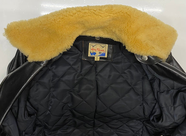 【曜日割引対象外】 ドライボーンズ Dry Bones ダブル ライダースジャケット ホースハイド ジャケット ブラック Lサイズ 201MT-4353 VB