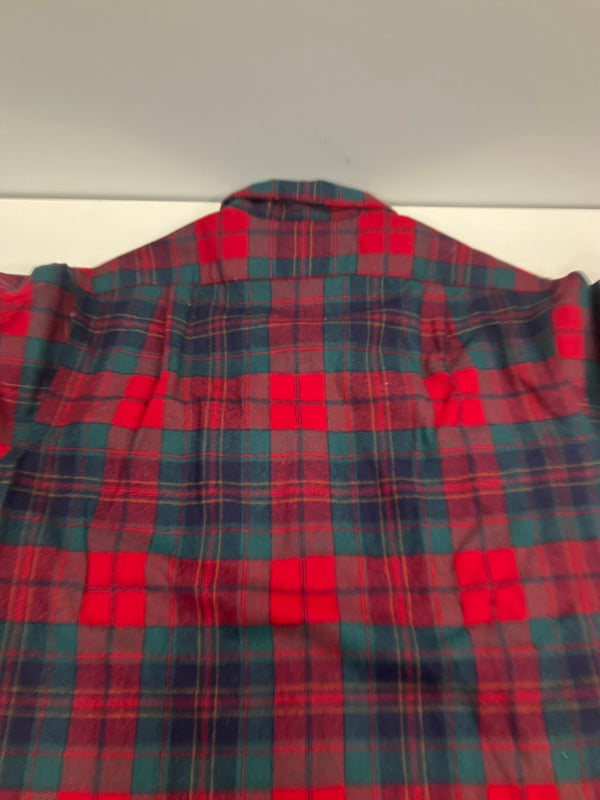 ペンドルトン PENDLETON 70's 70年代 ウール チェックシャツ ボードシャツ  ネルシャツ 開襟 オープンカラー ボックス vintage ヴィンテージ MADE IN USA アメリカ製  長袖シャツ レッド Lサイズ 101MT-5357