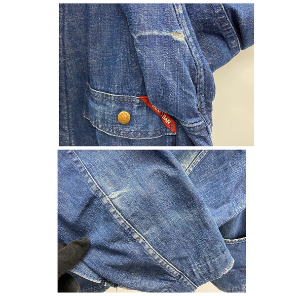 【曜日割引対象外】 ヴィンテージ vintage 50's フィンクス FINCK'S デニムカバーオール ジャケット ブルー 42サイズ 201MT-3436 VB