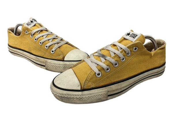 コンバース CONVERSE 90s ALL STAR LOW オールスターロー キャンバス ヴィンテージ USA製 丸ロゴ シューズ マスタード 黄 メンズ靴 スニーカー イエロー US7 104S-890