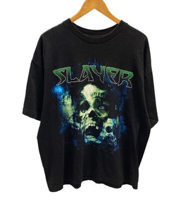 ヴィンテージ VINTAGE  ITEM Slayer Teeth Skull T-Shirt スレイヤー ダブルステッチ 00年代 黒  XL Tシャツ プリント ブラック LLサイズ 101MT-2220
