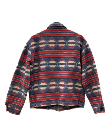 ケンゾー KENZO WOOL JACKET ウール ジャケット 北斎タグ ネイティブ柄 ジップアップ アウター KHJ-229 ジャケット 総柄 マルチカラー Fサイズ 104MT-2321