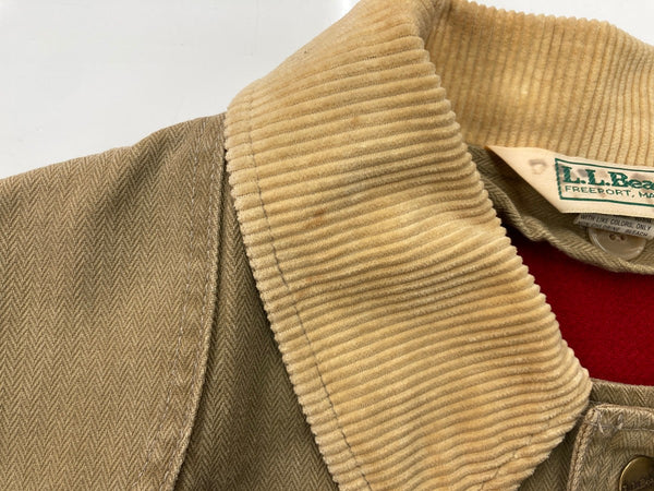 エルエルビーン L.L.Bean 80s 80年代 HBT ヘリンボーン カバーオール ブランケット ハンティング USA製 ジャケット 無地 カーキ Lサイズ 104MT-1988