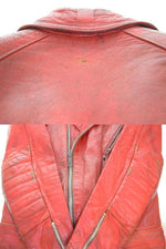 ルイスレザー Lewis Leathers 70s' ELECTRA 70s エレクトラ ライダースジャケット ロンジャン 40 ジャケット レッド 103MT-2848