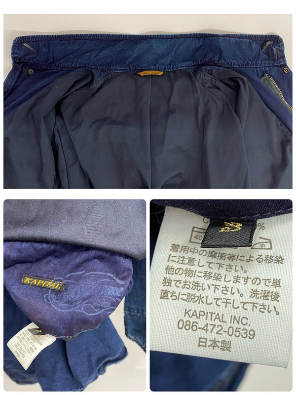 【曜日割引対象外】 キャピタル KAPITAL Kountry M-65 フィールドジャケット 藍染め ジャケット ネイビー 3サイズ 201MT-3568 VB