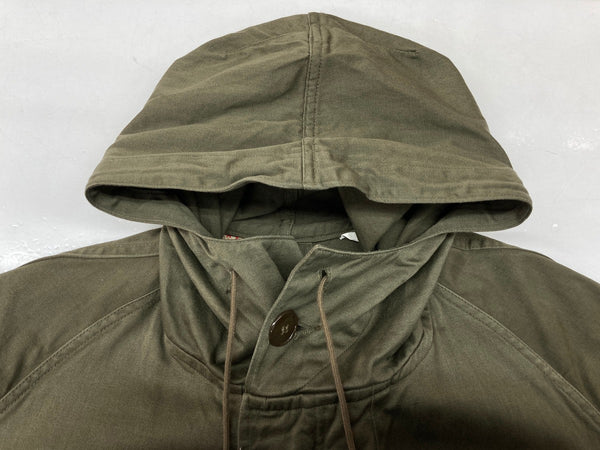 ミリタリー Military Item M64 フランス軍 ユーロ フレンチ モッズコート SAVO elless zipper 緑 コート 無地 カーキ Lサイズ 104MT-1049