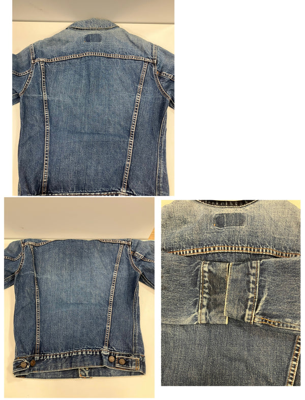 リーバイス Levi's 70's 70s 70年代 70505 BIGE ビッグE ボタン裏524刻印 デニムジャケット Gジャン ヴィンテージ Vintage - ジャケット ブルー フリーサイズ 101MT-3619