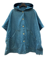 リーバイス Levi's 23SS DENIM FAMILY BASEBALL CAPE ベースボール ケープ ポンチョ リバーシブル フード ジャケット 青 ジャケット 無地 ブルー XLサイズ 104LT-249