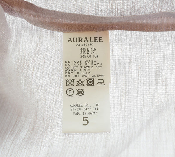 オーラリ― AURALEE SILK LINEN DOBBY SHIRTS JACKET シルク リネン ドビー シャツ ジャケット A21SS01SD 5 長袖シャツ パープル 103MT-3267