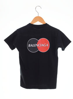 バレンシアガ BALENCIAGA ロゴ プリント 半袖Tシャツ 黒 JP57 2019 0304B Tシャツ ロゴ ブラック SSサイズ 103LT-4