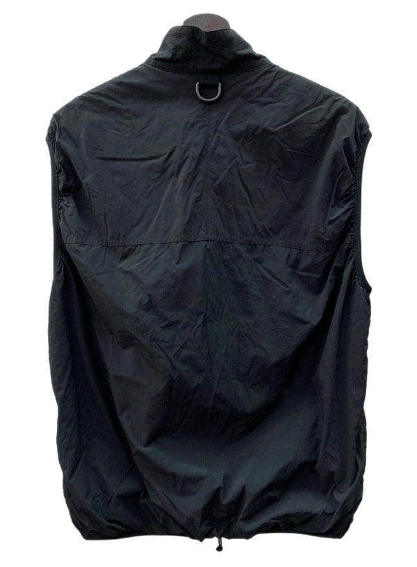 コムデギャルソン COMME des GARCONS オム HOMME ナイロン タイプライター NYLON ジップアップ ダブルジップ ロゴ プリント 日本製 BLACK 黒 HM-V001 ベスト ワンポイント ブラック Mサイズ 104MT-2012
