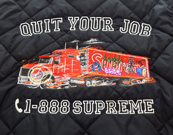 シュプリーム SUPREME 21FW 21AW Quit Your Job Quilted Work Jacket  クイット ユア ジョブ キルテッド ワーク ジャケット キルティング M ジャケット ブラック 103MT-2294