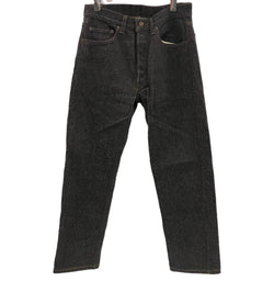 リーバイス Levi's 80's 80年代 赤文字501 先染めブラック ナイロンフットボタン サークルR ボタン裏653刻印 MADE IN USA アメリカ製 VINTAGE ヴィンテージ デニム ブラック W32L34 101MB-754