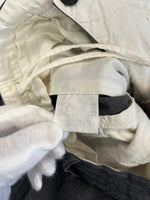 ザクルーキッドテイラー The crooked Tailor コットンリネンパンツ トラウザーズパンツ 黒 ボタンフライ スラックス ブラック 101MB-737