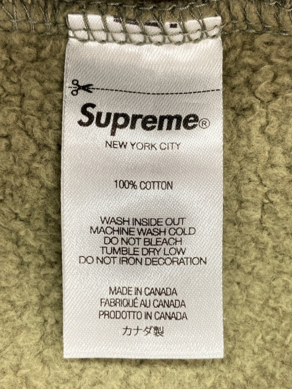 シュプリーム SUPREME × ダブルタップス WTAPS 21AW CREWNECK  クルーネック ロゴ 刺繍 ライトオリーブ KHAKI スウェット プリント カーキ Mサイズ 104MT-336