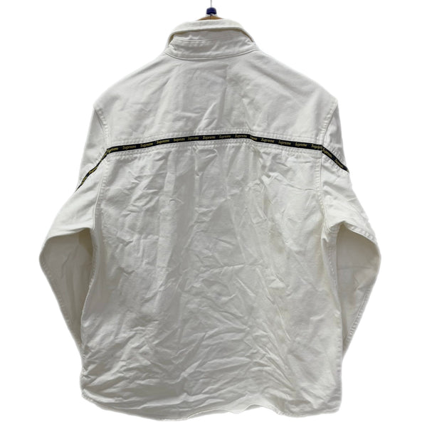 シュプリーム SUPREME 20FW Logo Taping Work Shirt ジャケット ホワイト Mサイズ 201MT-3289