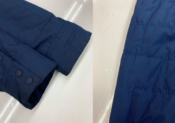 パタゴニア Patagonia 14AW REVERSIBLE QUILTING JACKET リバーシブル キルティング ジャケット 裏チェック ボタン アウター 紺 27500FA14 ジャケット ロゴ ネイビー Sサイズ 104MT-2157