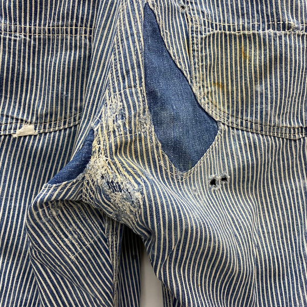 【曜日割引対象外】 リー Lee 50's ヒッコリーストライプ つなぎ・オーバーオール ブルー 201MB-1047 VB