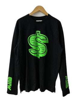 ビリオネア・ボーイズ・クラブ BILLIONAIRE BOYS CLUB Moto Dollar Long Sleeve In ロンT ブラック Lサイズ 201MT-2722