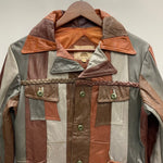 【曜日割引対象外】 ヴィンテージ vintage 80's~ Americana LEATHER USA製 パッチワーク レザージャケット ジャケット マルチカラー 40サイズ 201MT-4458 VB