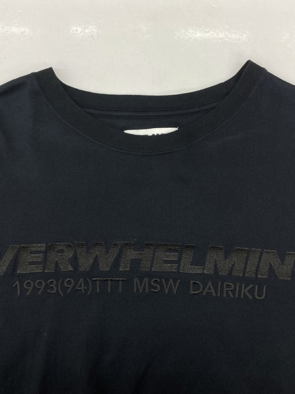 ティーモダンストリートウェア TTT MSW × DAIRIKU ダイリク Layered L/S Tshirt レイヤード Tシャツ ロンT 長袖 重ね着 黒 TD03C ロンT ロゴ ブラック フリーサイズ 104MT-1086